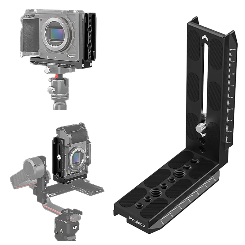 Universal Vertical Horizontal Quick Release Plate Bracket for DJI RS 4/RS 2/RS 3 Gimbal Stabilizer Camera Tripod Monopod