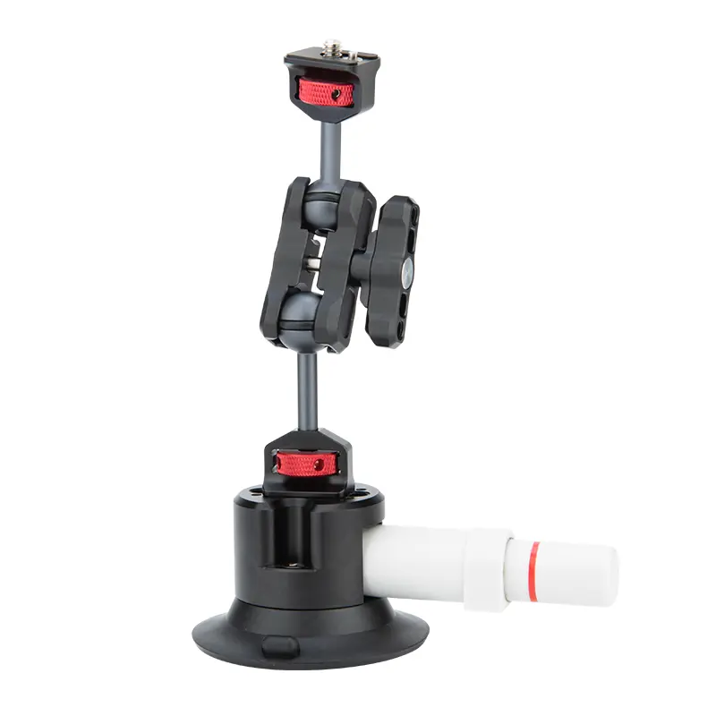 Suction Cup Camera Mount with Ball Head Magic Arm Air Pump Vacuum Suction Mount for Action Camera/DSLR/Camcorders/Phone