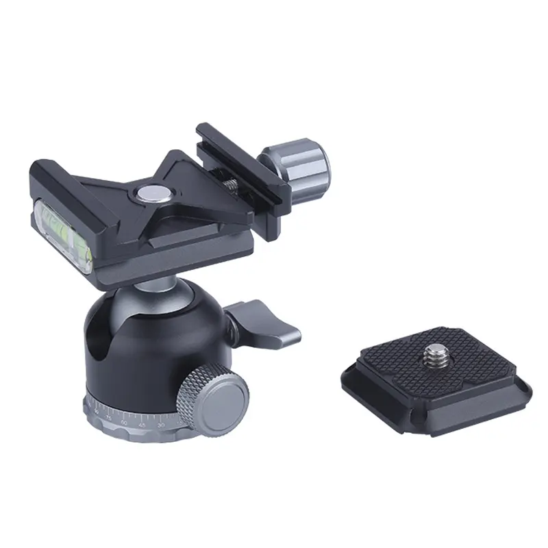 Camera Tripod Ball Head 360 Degree Swivel U-Shaped Groove Design Metal Ball Head Mount with Arca Swiss Quick Release Plate