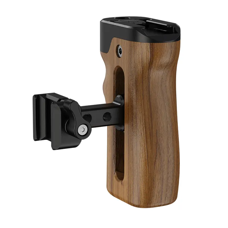 Wooden Handle Grip Left Right Compatible for Sony A6400 A6600 A7III A7IV Nikon Canon Camera Cage